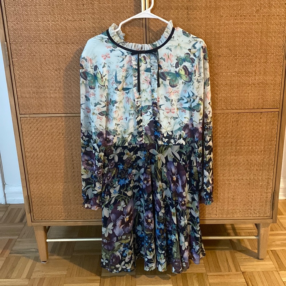 Ted Baker floral long sleeve dress